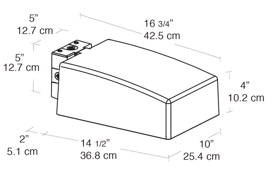 Aj Area Light 100W,Mh Qt HPF Flat Wall mount, White