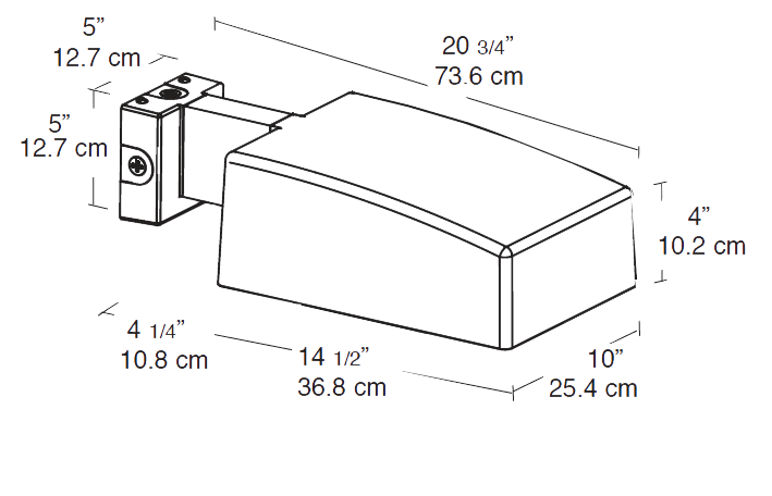 Aj Area Light 150W,Hps Qt HPF Wall mount with 277V photocell, White