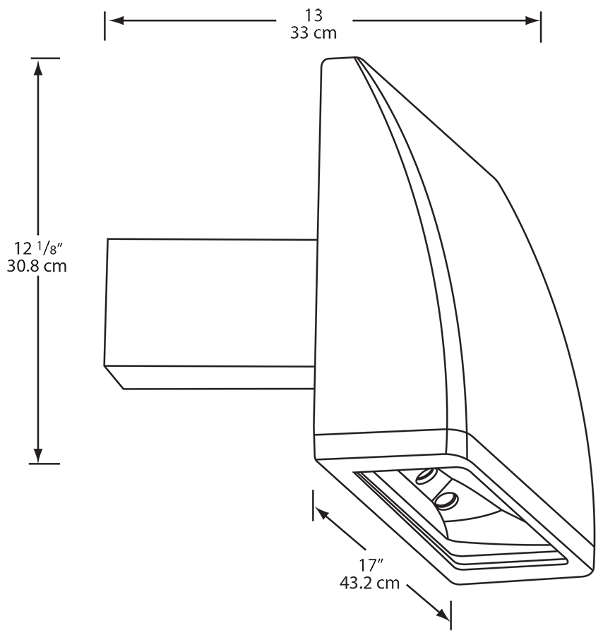 Area Light 104W,Cutoff, 5000k, LED 120V/ 277V Twistlock Photocell, White