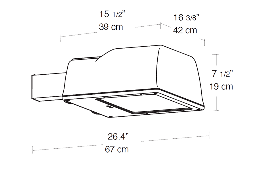 Area Light 200W,Mh Psqt HPF Pulse Start Type II Arm, White