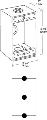 Weatherproof Single Outlet 3 Hole Box 1/2 Inch, Bronze