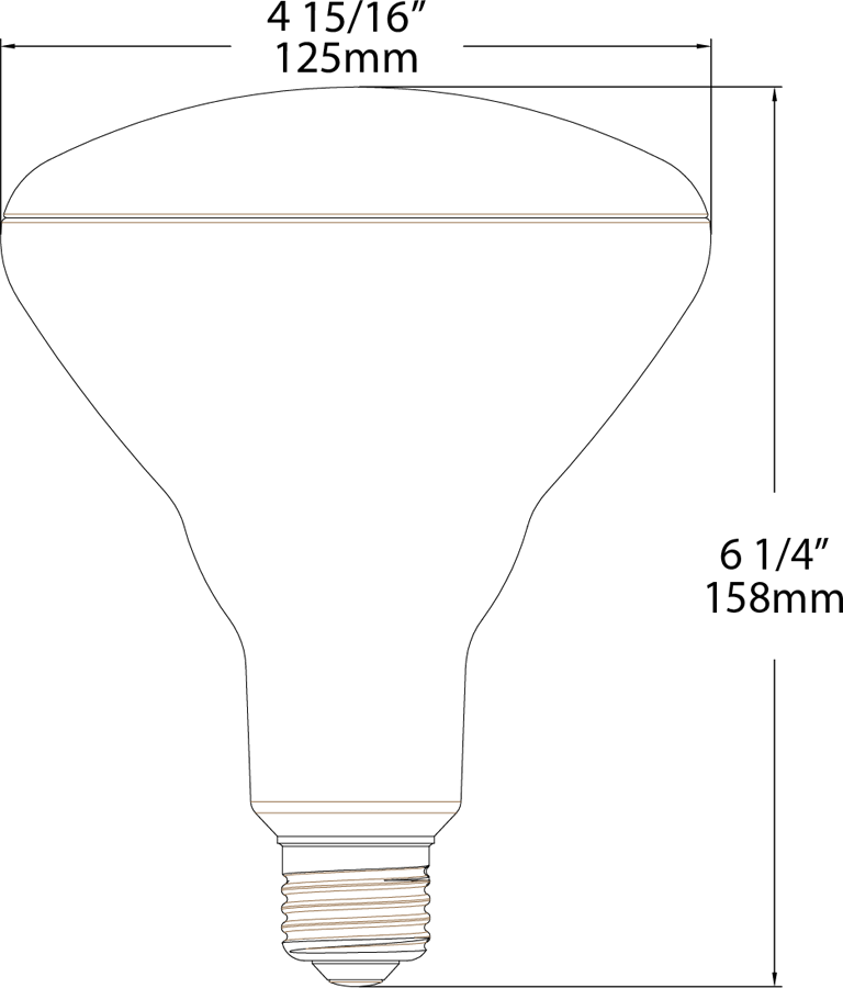 Br40 11W,65 EQ, 900Lm, Base E26, 90CRI, 2700k, Dimmable
