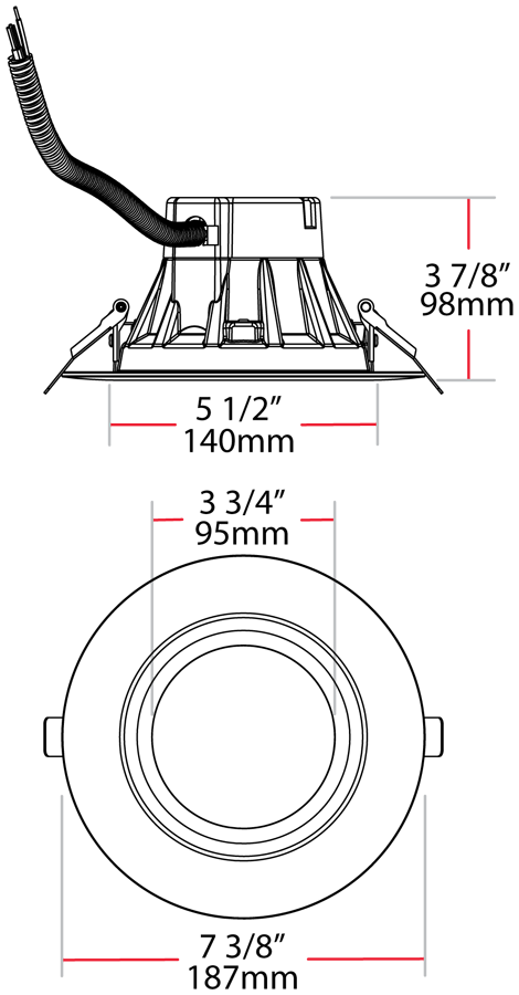 Down LightCommercial 6 Inch 12W,900Lm, 90CRI, 3000k, 120-277V