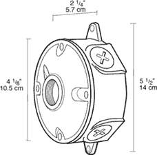 Weatherproof Round Box 3/4 Inch One 3/4 Inch Hole Cover