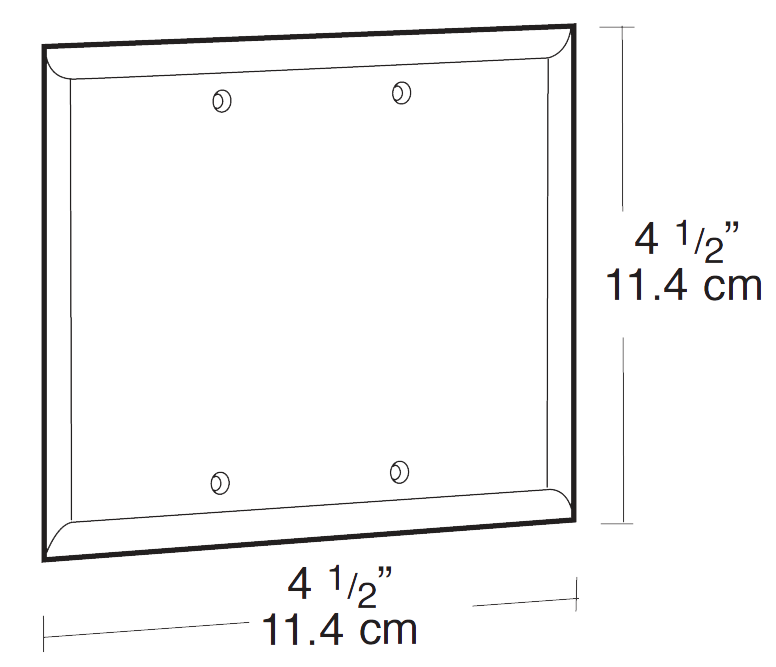 Weatherproof Cover Square Blank Double Gang