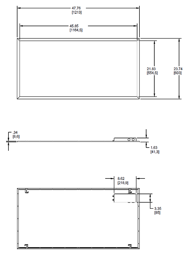 Ezpan Edgelit Panel He 2X4 30W, 4000k, 120-277V, Dimmable LED, White