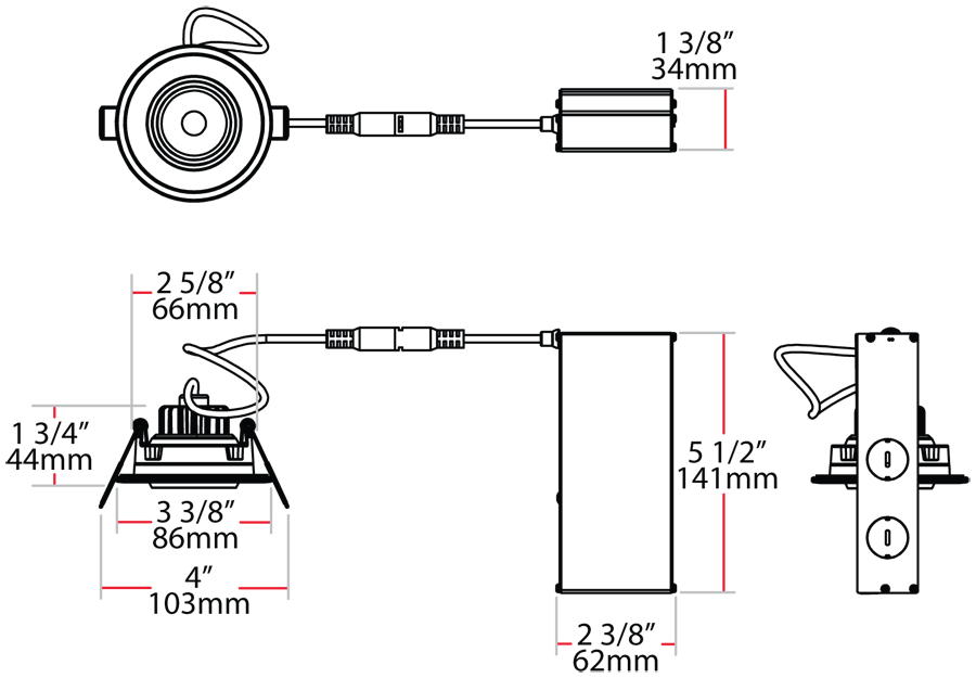 Down LightGimbal 3 Inch Round 8W,600Lm, 90CRI, 2700k, 120V Smooth