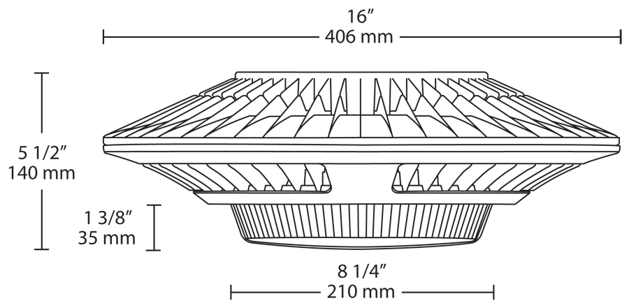 Garage Ceiling 78W, 5000k, Led, Dimmable with Prismatic Lens, White