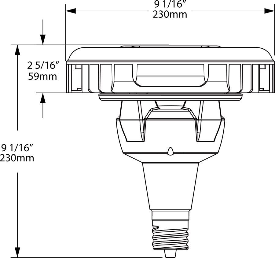 Hid Highbay 115W,400 EQ, Base EX39, 80CRI, 4000k, 15800Lm