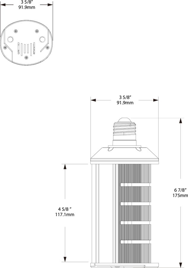 Hid Wallpack 30W,150 EQ, Base E26, 80CRI, 5000k, 4650Lm