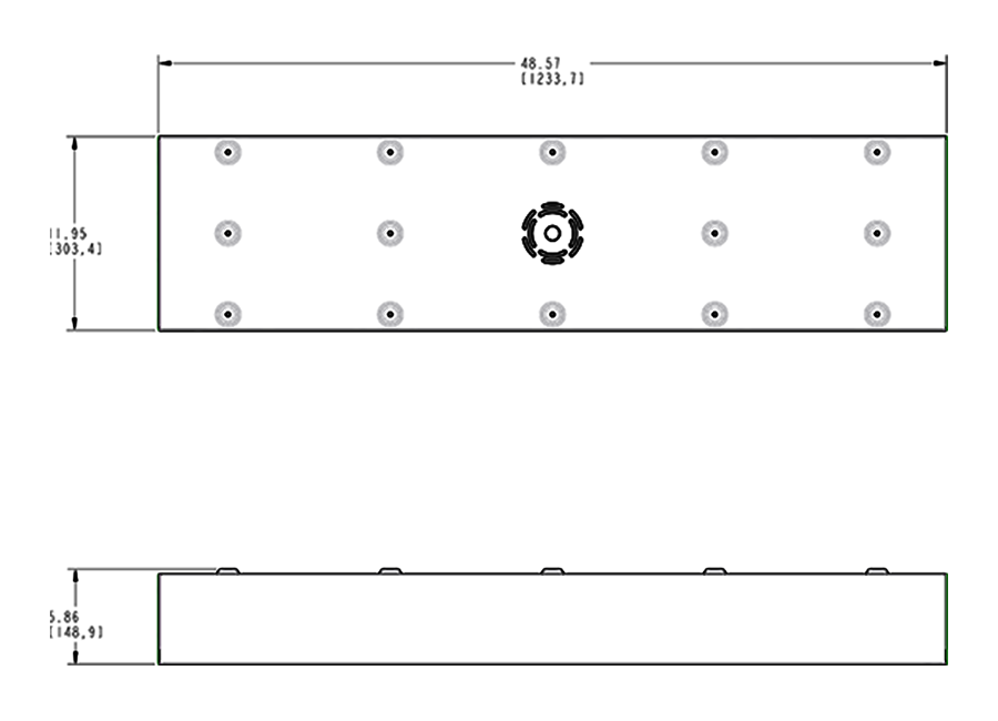 Lpanel 1X4 Surface Mounting Kit, White