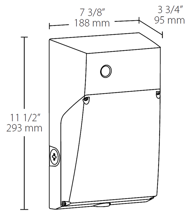 Tallpack LED 40W, 5000k, 0-10V, Dimmable, 120-277V photocell, Bronze