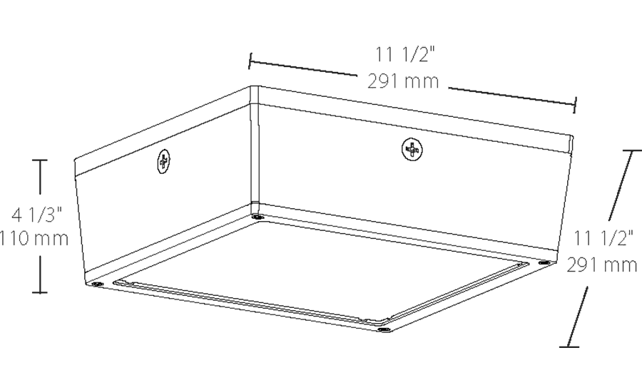 Vandalprood LED, 40W, 4000k, Flat, Frosted Lens 480V, 0-10V, Bronze