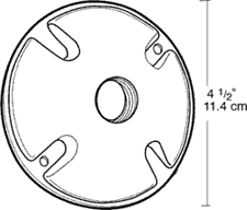 Weatherproof Cover Round 1 Hole, Bronze