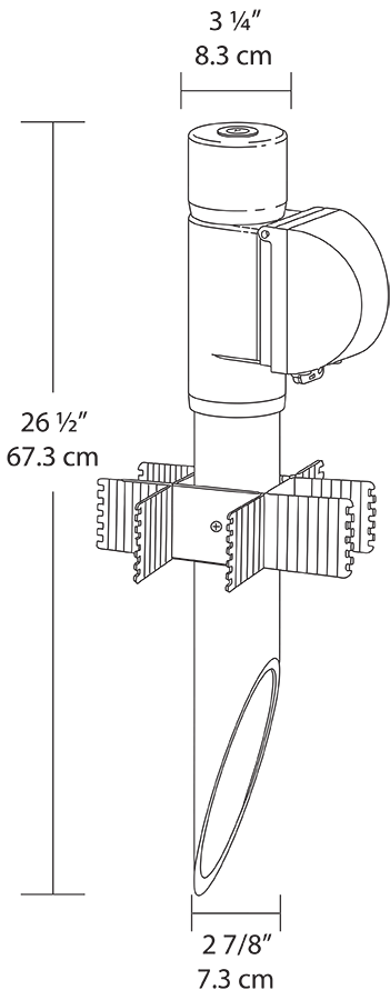 Mighty Post with Adaptor with Blank, Black