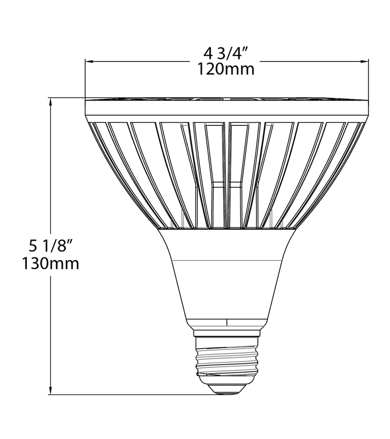 Par38 26W,250 EQ, 2400Lm, Base E26, 90CRI, 3000k, No, Non-Dimmable 40Deg