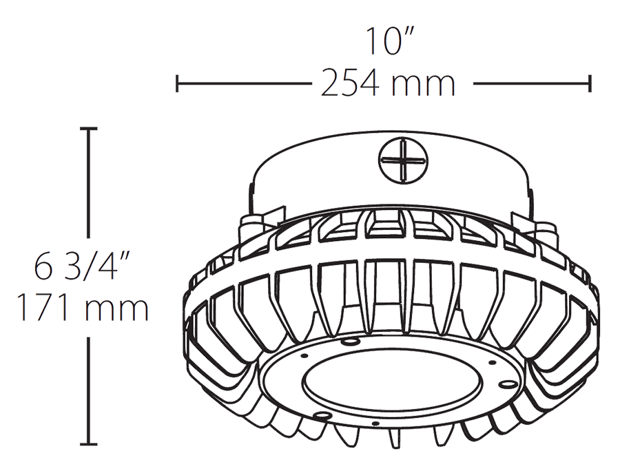 Hazardous, . LED 80W, 5000k, LED Pendant with Fr, Dimmable Flat Lens Gray