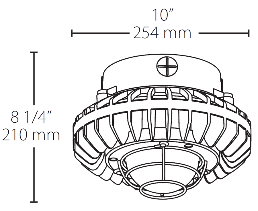 Hazardous, . LED 80W, 5000k, LED Pendant Cl, Dimmable Flat Lens Wire Gd Gray
