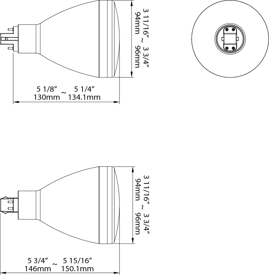 LED Plc Glass Type A 16W,Vert, 3500k, 1750Lm G24Q