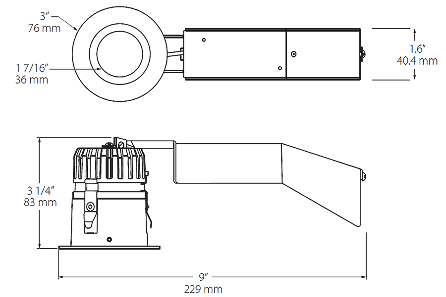 Remod 2 Inch Rnd Adj 8W, 2700k, 90CRI LED Triac 20Deg Trimless, White