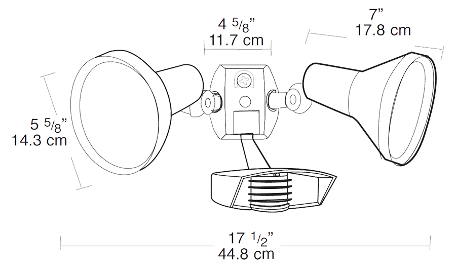 Stealth 110 Sensor with H1 Flood,s 1000W,120V with Cu4, Bronze