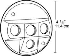 Weatherproof Cover Round Plastic 4 Hole, White