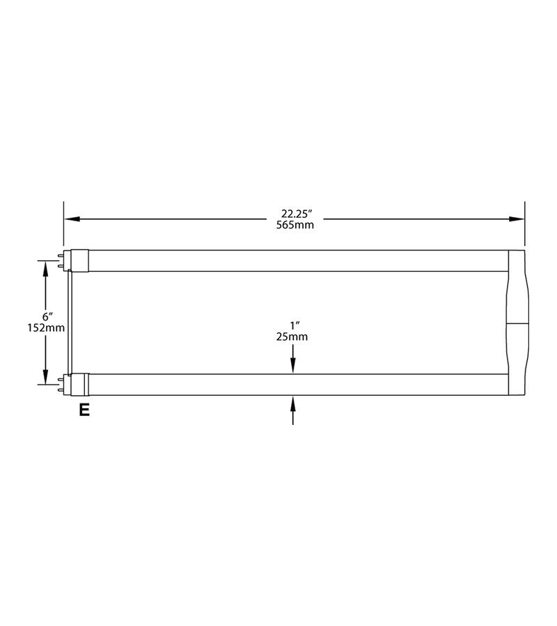 LED U Bend Glass Type A 15W, 3000k, 2100Lm