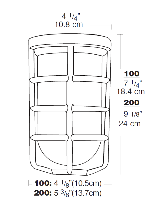 Vaporproof 100 Ceiling With Glass Globe Cast Guard