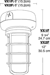 Vp CFL Ceiling 32W,277V, Battery back-up, Silver