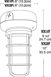 Vp CFL Ceiling 32W,Qt 1/2 Inch With Glass Globe Cast Gd
