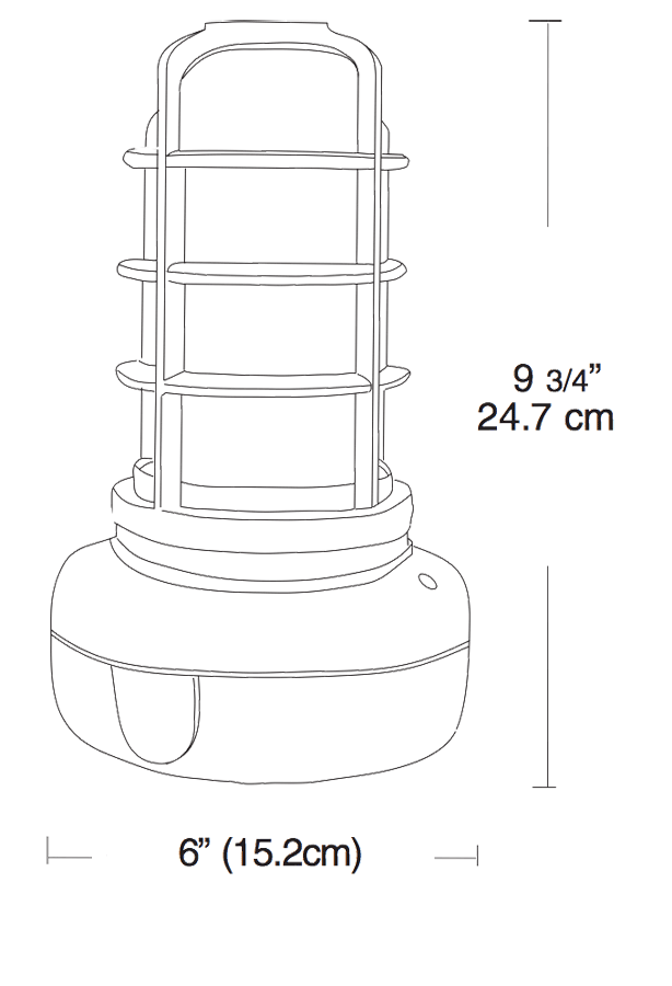 Vp CFL Up light 13W,Qt 3/4 Inch Glass Globe Dicast Guard