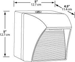 Lpack 5 Inch Square 5W, 5000k, LED, Bronze