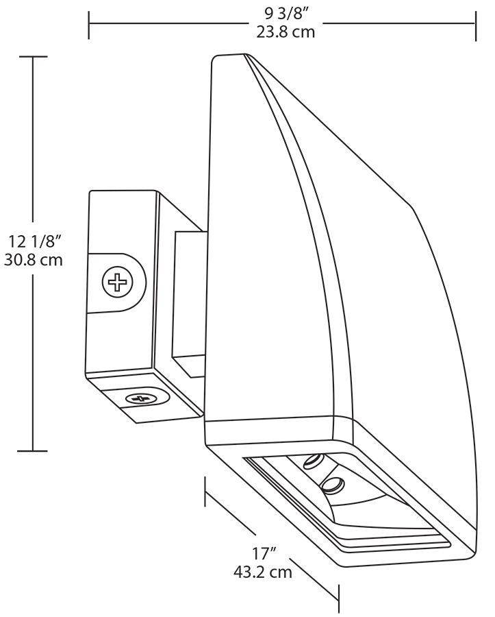 Wall Pack 104W,Cutoff, 3000k, LED 4 X 26W,Bilevel, Bronze