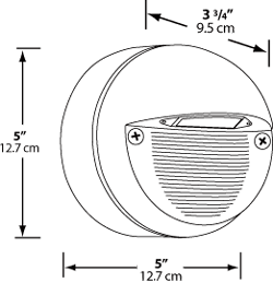 Lpack 5 Inch Round 5W, 4000k, LED 120V Swivel Photocell, Bronze