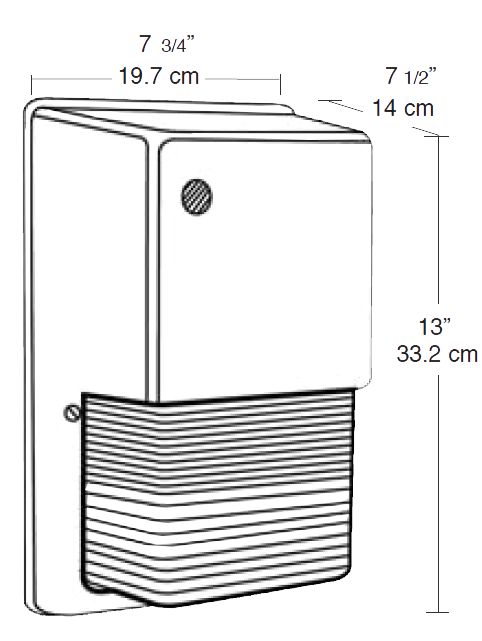 Tallpack 100W,Mh Qt HPF Glass Lens with Lamp, Bronze