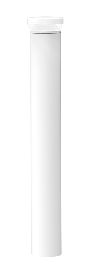 BOLLARD RD 42" 24W480V DIM NEUT WH