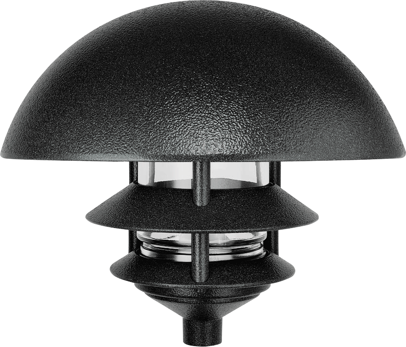 LAWN LIGHT DOME 3 TIER INCANDESCENT BLAC