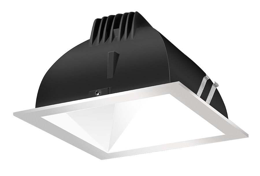 LED Trim Mod6 Inch square Wallwash, 2700k, 90CRI, White Cone, Silver Ring