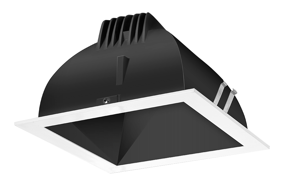 LED Trim Mod4 Inch square 80Deg 3, 5000k, 80CRI, Black Cone, White Ring