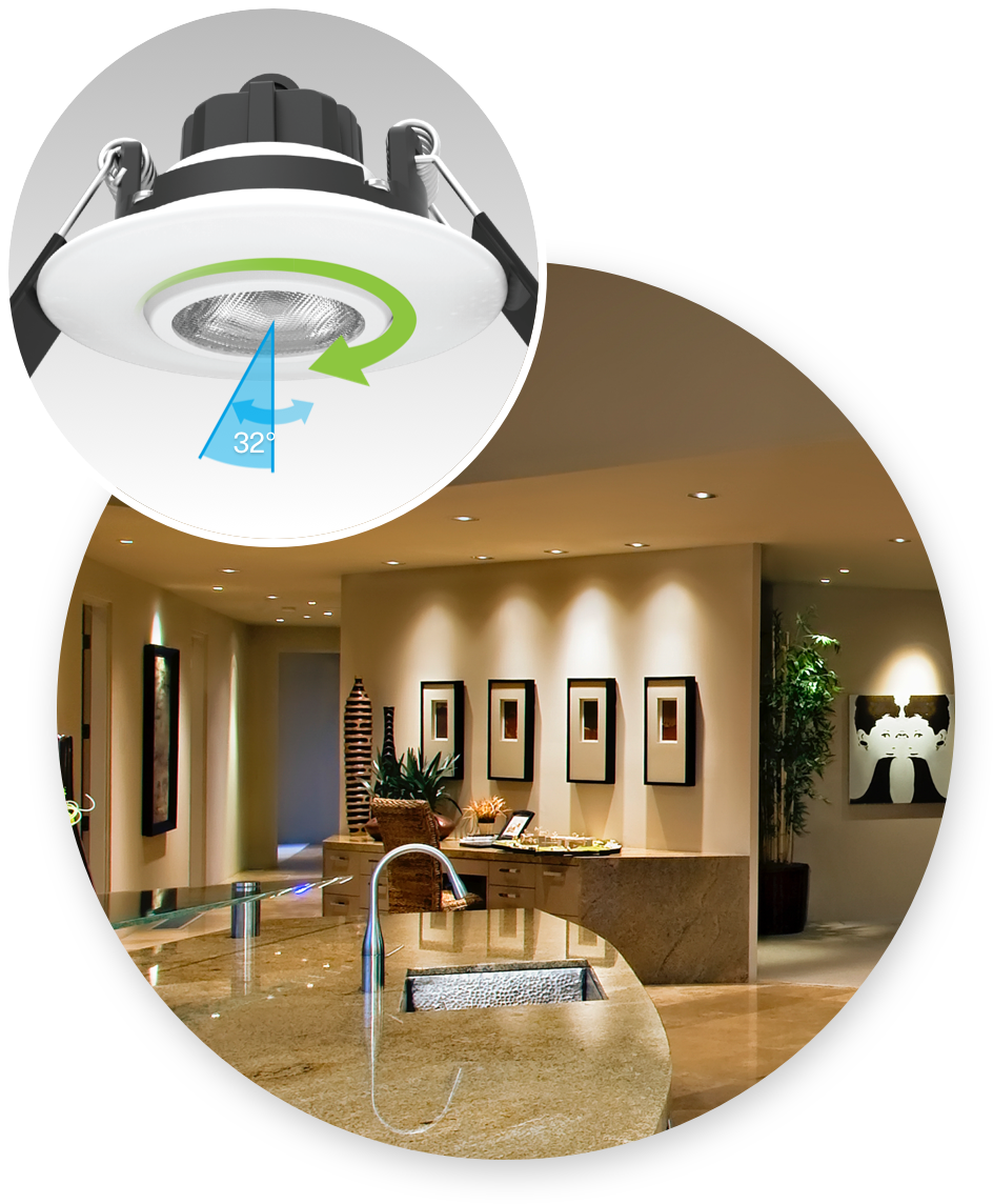 Canless Gimbal and Recessed RAB Lighting