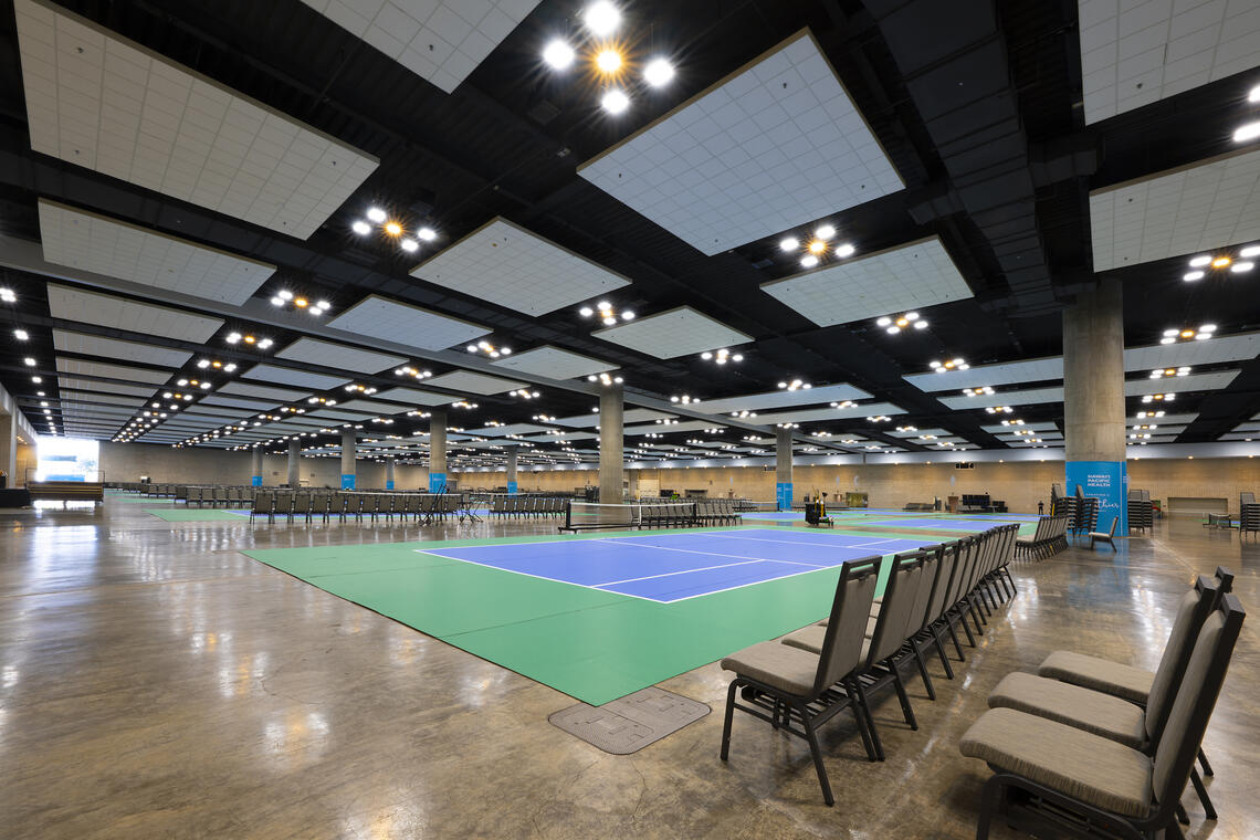 Large convention center space with new lighting and controls. 