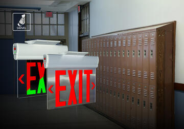 ELX Universal Mounting Edge-Lit Exit Sign
